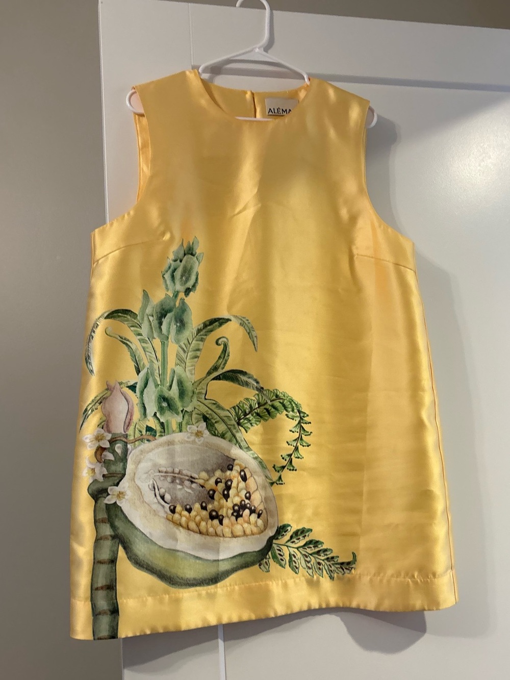 ALEMAIS Sol Mini Dress in Lemon Yellow - Size US 12/AUS 16 (Worn Once!)